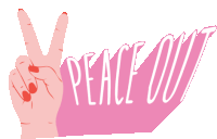Peace Out Sticker - Peace Out Stickers