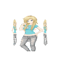 a pixel art drawing of a girl laying on her stomach