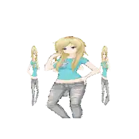 a pixel art drawing of a girl laying on her stomach