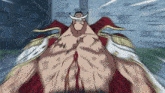a cartoon of a man with a white beard and a red cape