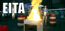 burning snap stove