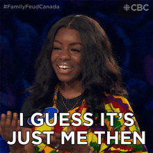 I Guess Its Just Me Then Ruth GIF - I Guess Its Just Me Then Ruth Family Feud Canada GIFs