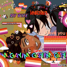 a picture of a couple with the words " i love you " on the bottom right