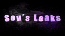a purple background with the words sou 's leaks written on it