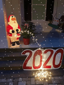 Santa Is Coming Santa Peeing GIF