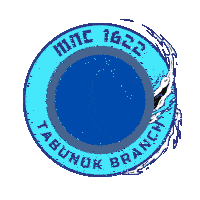 a blue circle with the words tabunok branch inside of it