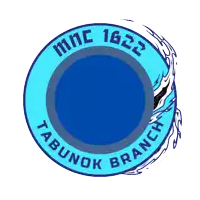 a blue circle with the words tabunok branch inside of it