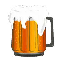 a mug of beer with foam coming out of the top
