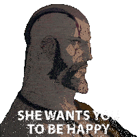 She Wants You To Be Happy Hades Sticker - She Wants You To Be Happy Hades Blood Of Zeus Stickers