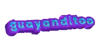 the word guayanditoo is written in purple and blue on a white background