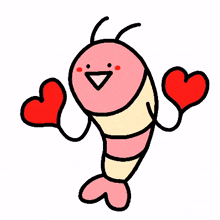 shrimp emotion pink lovely love