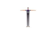 a cartoon drawing of a man standing next to a woman