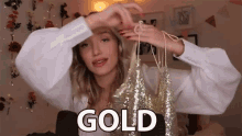Gold Dress GIF - Gold Dress Shiny GIFs