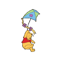 Kite Winnie The Pooh Sticker - Kite Winnie The Pooh Pooh Stickers