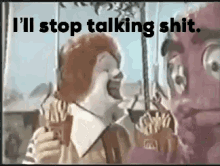 Ronald Mc Donald Stop Talking GIF - Ronald Mc Donald Stop Talking Please GIFs