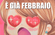 Febbraio Mese Anno Evviva Occhi A Cuoricino Anime Cartone GIF - February February Already GIFs