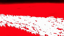 a painting of a red and white landscape with the sun shining brightly
