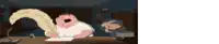 peter griffin is writing with a feather in his hand
