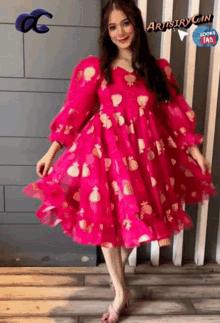 Artistryc Pink Dress GIF - Artistryc Pink Dress One Piece Dress GIFs