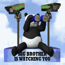 big brother is watching you big brother cctv panda 3d gifs artist