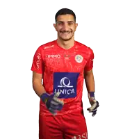 a man wearing a red shirt with the word uniqa on the front