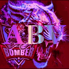 a logo for abv bomber with a tiger on it