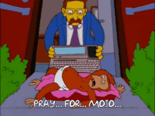 Pray For Mojo Simpsons GIF - Pray For Mojo Simpsons Monkey GIFs