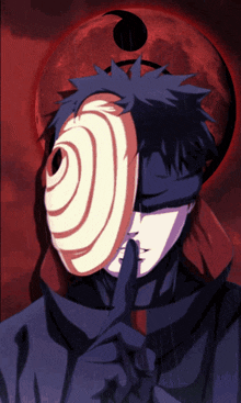 a man wearing a mask holds his finger to his lips