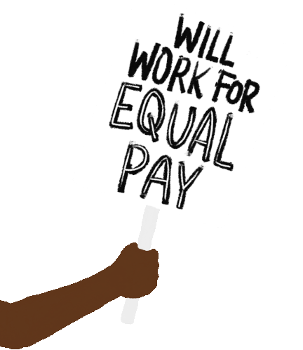 Will Work For Equal Pay Sign Sticker - Will Work For Equal Pay Sign Gender Pay Gap Stickers
