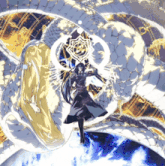 a drawing of a man surrounded by a snake with the letter o on it