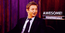 Awesome Thumbs Up GIF - Awesome Thumbs Up Jeremy Renner GIFs