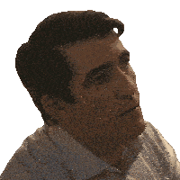 a man 's face is shown with the words keep on going below it