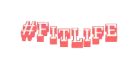 #fitlife is written in red blocks on a white background