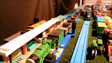 a toy train with a sign that says ' thomas & friends ' on it