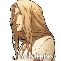 Im Listening Alucard Sticker - Im Listening Alucard Castlevania Stickers