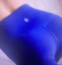 a person is wearing a pair of blue pants