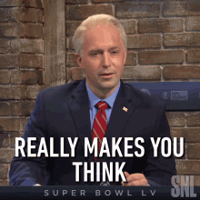 Really Makes You Think Saturday Night Live GIF - Really Makes You Think Saturday Night Live Makes You Think GIFs