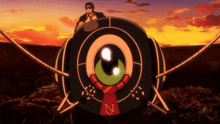 a cartoon character with the letter n on their back