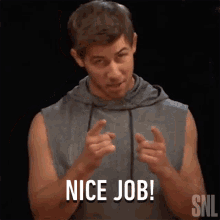 Nice Job Nick Jonas GIF - Nice Job Nick Jonas Saturday Night Live GIFs
