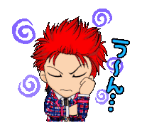 a cartoon drawing of a boy with red hair and the words i 'm confused surrounding him