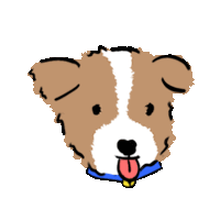Brown White Sticker - Brown White Puppy Stickers