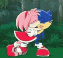 ♥}SonAmy Kiss{♥} - GIF animado grátis - PicMix