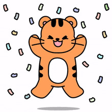 tiger animal celebrate happy party