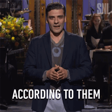 According To Them Oscar Isaac GIF - According To Them Oscar Isaac Saturday Night Live GIFs