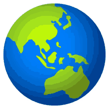 globe showing asia australia nature joypixels planet earth
