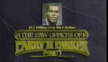 a poster for the law offices of larry j. parker