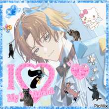 a picture of a boy with a heart that says i love my boyfriend on it