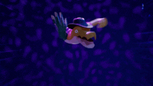 a cartoon character wearing a hat and a cowboy hat