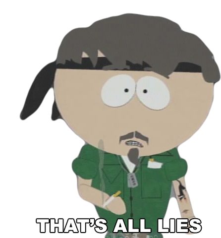 Thats All Lies Ned Gerblansky Sticker - Thats All Lies Ned Gerblansky South Park Stickers