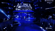 alexa bliss is a female wrestler that is on a live wrestling show